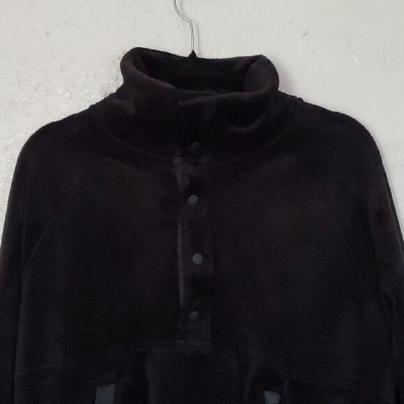 Athleta Recover Cozy Snap Front Fleece in Black Size M - Picture 8 of 12